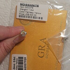 Moissanite stud earrings